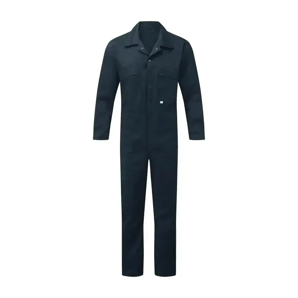 Black long-sleeved work coverall with collar and front zipper from fort zip front coverall green finest overalls designed