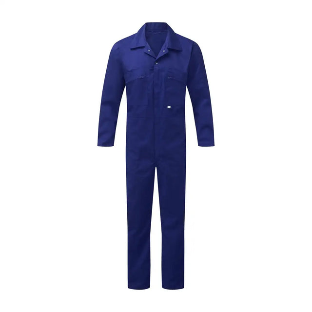 Fort zip front coverall royal blue with collar and front pockets is a finest overalls designed for durability and comfort