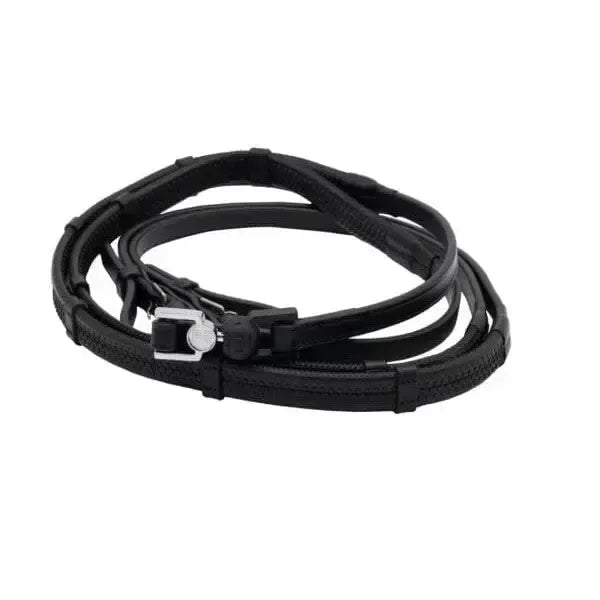 FR Vincitore Libre Rein Plain Indian Leather Pony Black 12Kg - 30Kg BSJ Approved Whips