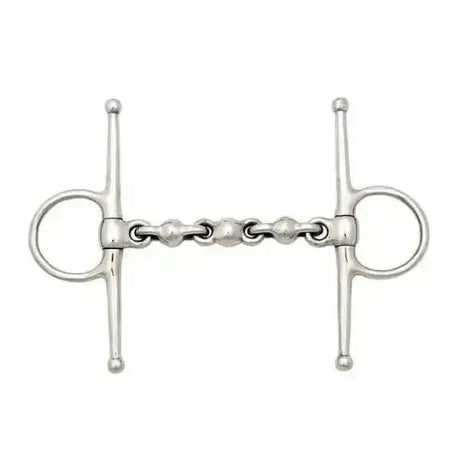 Silver stainless steel full cheek waterford bits with polished finish and rounded links for comfortable bridle bits use