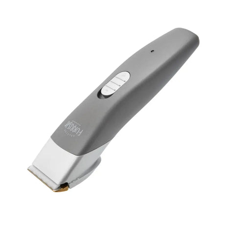 Gray and silver furrish cordless pet clipper with ergonomic design perfect for dog trimmers and cordless pet grooming