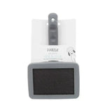 Gray silicone furrish firm slicker brush with black textured bristle head and ergonomic handle for easy grooming
