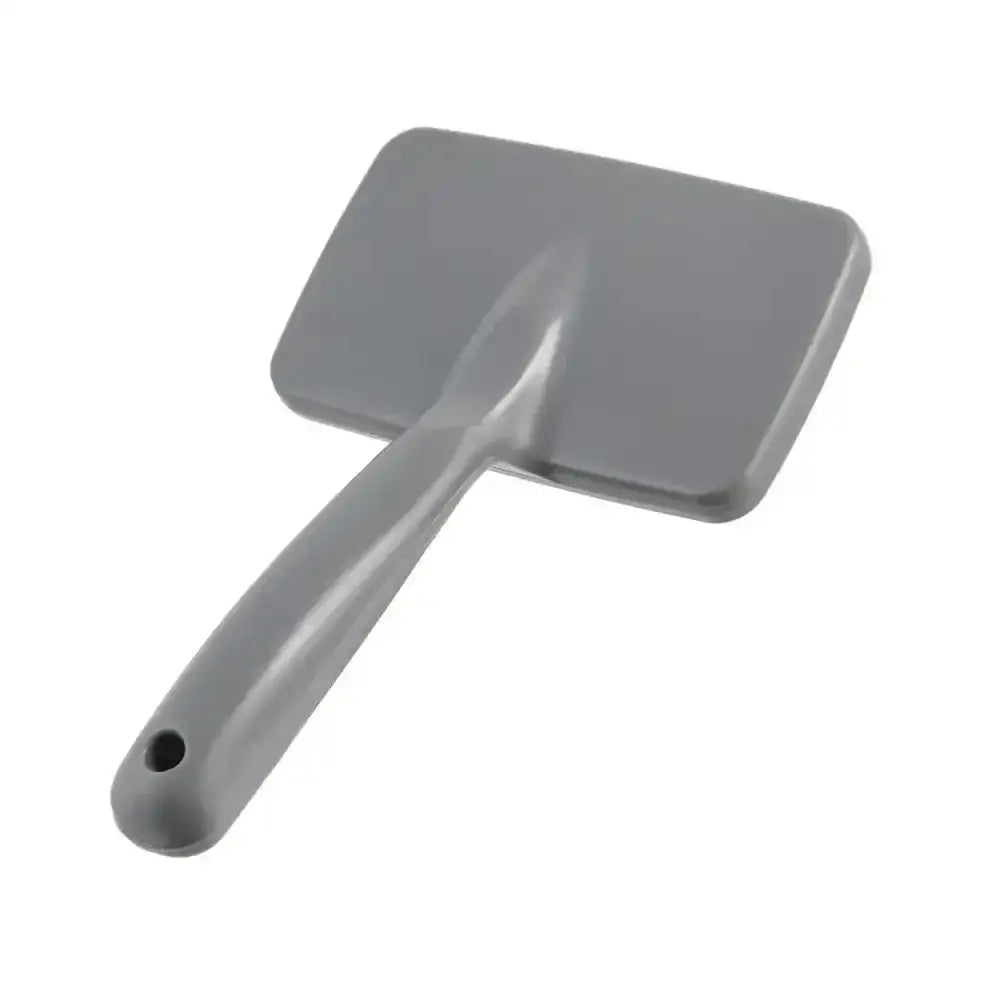 Gray plastic furrish soft slicker brush with smooth rectangular head and ergonomic handle slicker brush helps grooming
