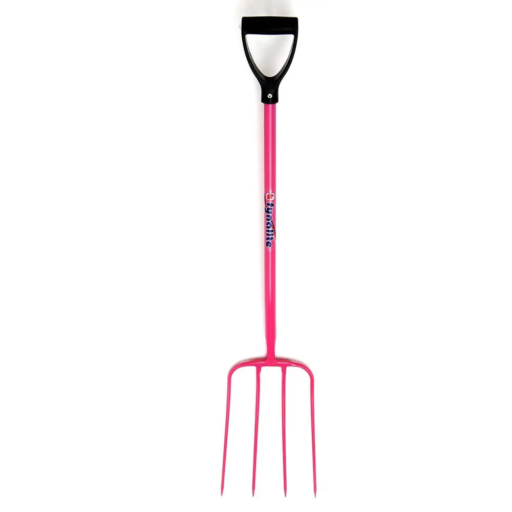 Fynalite Hi-Strength Manure Fork 4 Prong D-Grip 32" Green Forks Barnstaple Equestrian Supplies