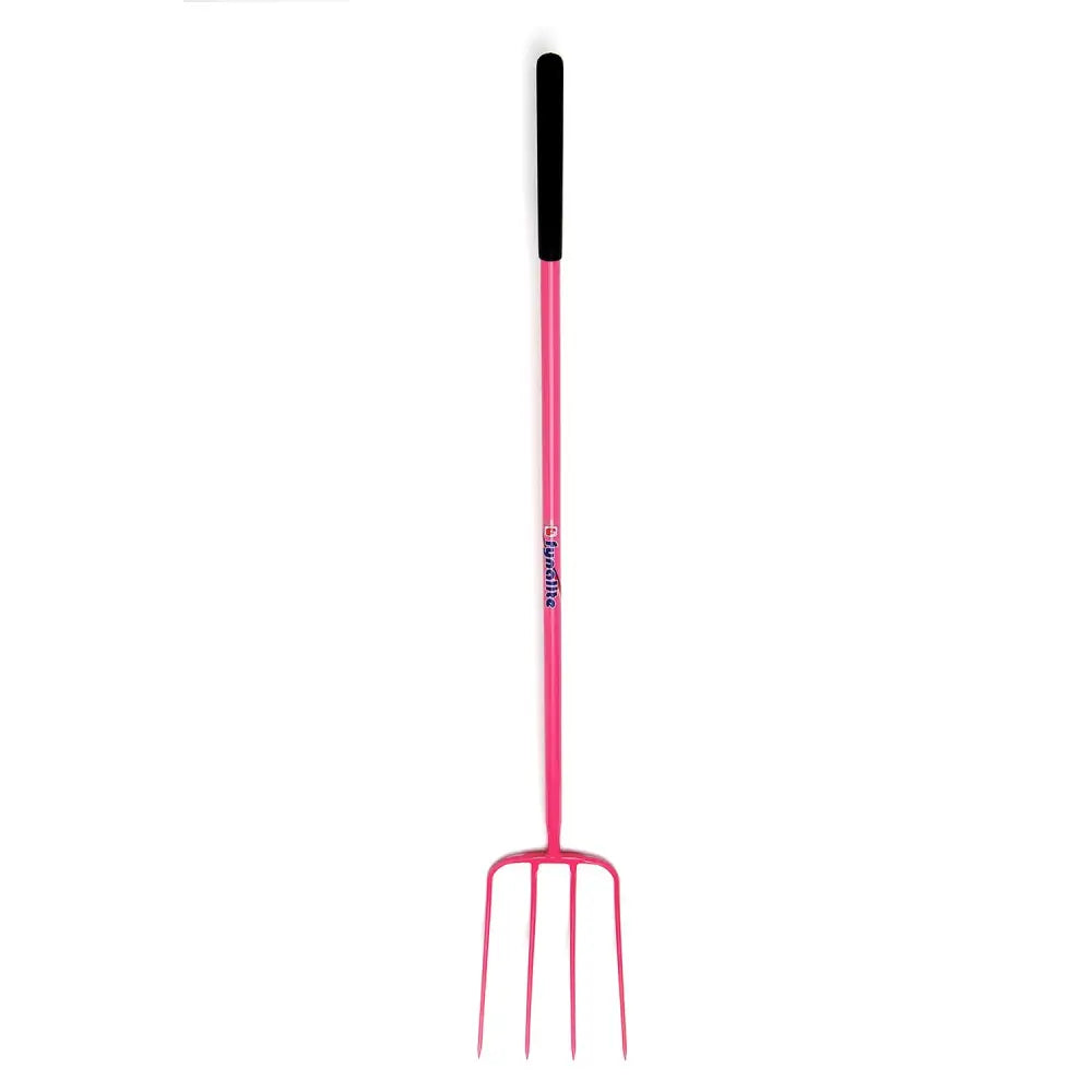 Fynalite Hi-Strength Manure Fork 4 Prong Long 48" Pink Forks Barnstaple Equestrian Supplies