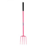 Fynalite Hi-Strength Manure Fork 4 Prong Long 48" Pink Forks Barnstaple Equestrian Supplies