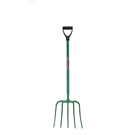 Fynalite Hi-Strength Manure Fork 5 Prong D-Grip 32" Green Forks