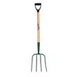 Fynalite Manure Fork 4 Prong Ash Handle D-Grip 32" Ash Forks Barnstaple Equestrian Supplies