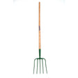 Fynalite Manure Fork 5 Prong Ash Handle Extra Long EXTRA LONG Wooden/Green Forks Barnstaple Equestrian Supplies