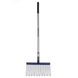 Fynalite Rubber Matting Fork Long Hardwood Handle Blue Forks