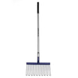 Fynalite rubber matting fork long hardwood handle with blue plastic handle and black grip for wet bedding use