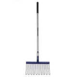 Fynalite Rubber Matting Fork Long Hardwood Handle Blue Forks