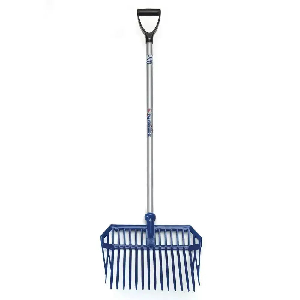 Fynalite xl shavings fork standard d-grip handle with blue plastic fork and silver metal handle for easy use