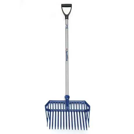 Fynalite xl shavings fork standard d-grip handle with blue plastic fork and silver metal handle for easy use