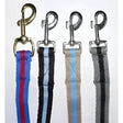 Four gallop cushioned comfort leadrope leashes in blue-red black-light blue beige-blue and gray-black strong nylon web straps