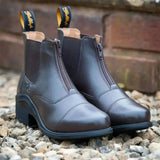 Gallop Elegance Leather Paddock Zip Boots Brown 4 Short Riding Boots Barnstaple Equestrian Supplies