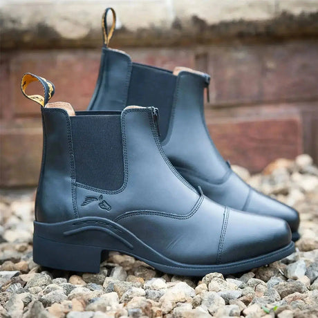 Gallop Elegance Leather Paddock Zip Boots Black 4 Gallop Equestrian Footwear Barnstaple Equestrian Supplies