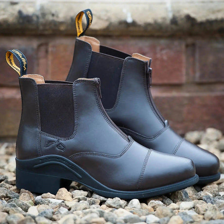 Gallop Elegance Leather Paddock Zip Boots Black 4 Gallop Equestrian Footwear Barnstaple Equestrian Supplies