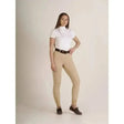 Beige gallop full silicone seat breeches with smooth fit, subtle stitching, and elasticated ankle cuffs riding breeches