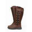 Brown leather gallop gateley country boot with lace-up design and reinforced stitching perfect for riding