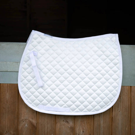 Gallop High Density Quilted Saddle Pad White Pony/Cob Gallop Equestrian Saddle Pads & Numnahs Barnstaple Equestrian Supplies