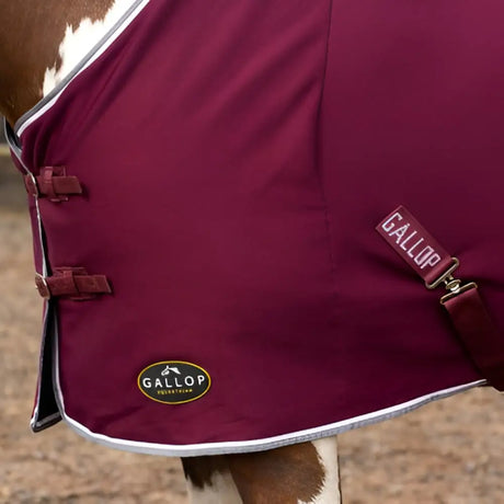 Gallop Jersey Cooler Rug Burgundy 4'9 Cooler Rugs Barnstaple Equestrian Supplies