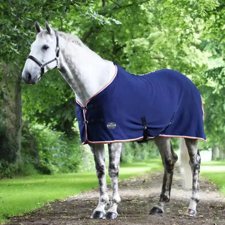 Gallop Jersey Cooler Rug Navy 4'6 Cooler Rugs Barnstaple Equestrian Supplies