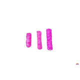 Three vibrant pink bundled dried sage arranged in a row shown with gallop large haynet length tie string features