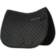 Black quilted gallop light classic saddlecloth with diamond pattern and classic saddlecloth brand label