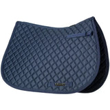 Navy blue quilted gallop light classic saddlecloth with gallop brand label for horse riding comfort