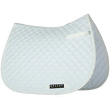 White quilted gallop light classic saddlecloth with subtle diamond pattern and black gallop brand label