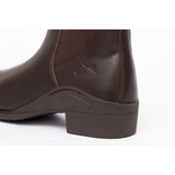 Brown leather ankle boot with low heel and elastic side, Gallop New Children’s Elegance Leather Paddock Zip Boots