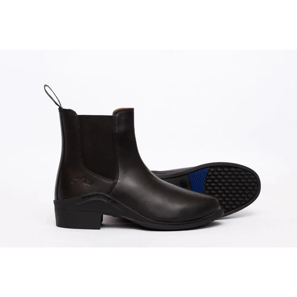 Black leather Chelsea boot with elastic sides from Gallop New Children’s Elegance Leather Paddock Zip Boots