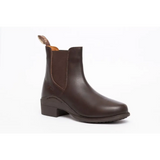 Dark brown leather Chelsea boot with elastic sides from Gallop New Children’s Elegance Leather Paddock Zip Boots