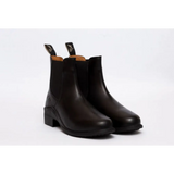 Pair of black leather Chelsea boots with chunky heels for Gallop New Children’s Elegance Leather Paddock Zip Boots