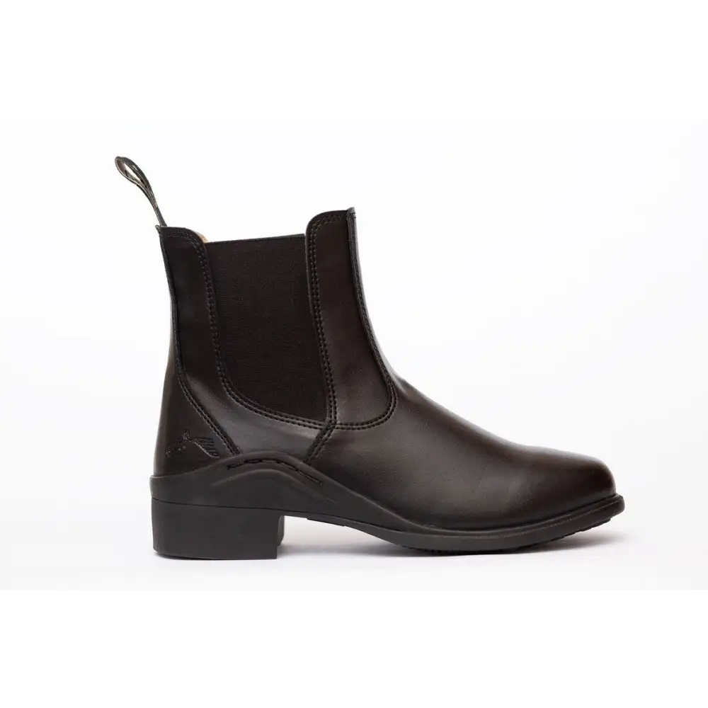 Dark brown leather Chelsea boot with elastic panels in Gallop New Children’s Elegance Leather Paddock