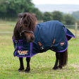 Gallop Ponie 0g Turnout Rug Lightweight Standard Neck Navy/Purple Bindings 3'6 Turnout Rugs Barnstaple Equestrian Supplies