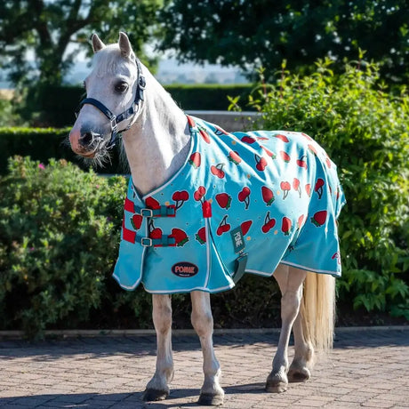 Gallop Ponie Berries & Cherries 0g Lightweight Turnout Rug With Standard Neck 3'6 Turnout Rugs Barnstaple Equestrian Supplies