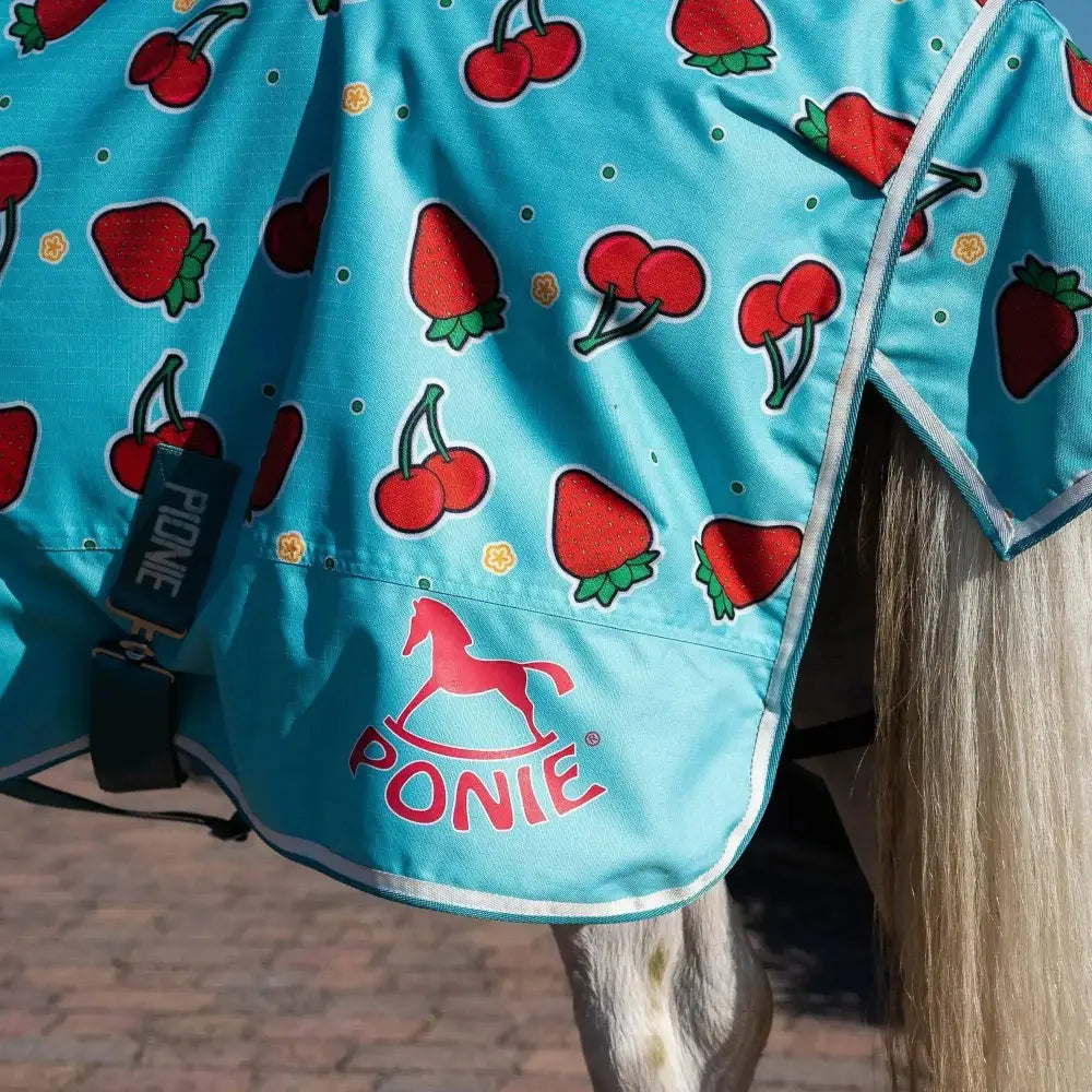 Gallop Ponie Berries & Cherries 0g Lightweight Turnout Rug With Standard Neck 3'6 Turnout Rugs Barnstaple Equestrian Supplies