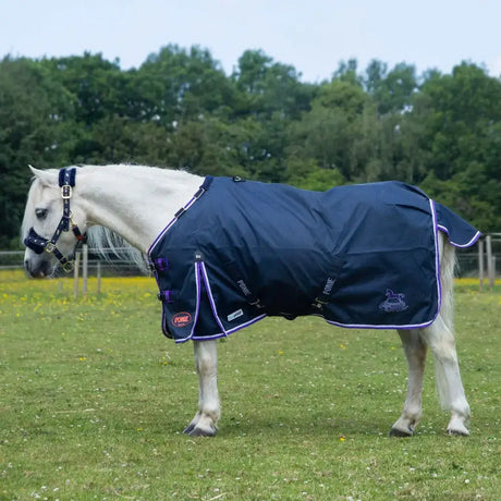 Gallop Ponie Duraproof 0g Turnout Rug Standard Neck 5-Point 3'6" Navy Turnout Rugs