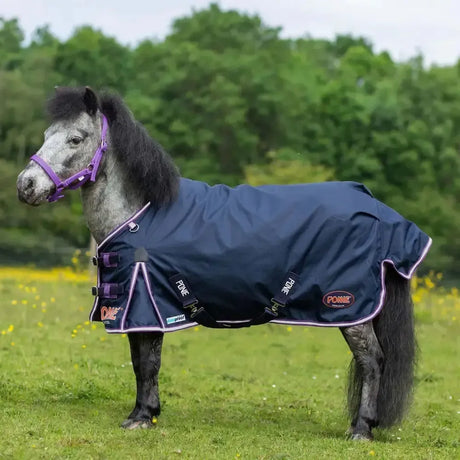 Gallop Ponie Duraproof 5-Point Std Lightweight Turnout Navy 3' 6" Navy Turnout Rugs
