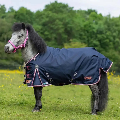 Gallop Ponie Duraproof 50G 5-Point Std Neck Turnout Navy 3' 6" Navy Turnout Rugs