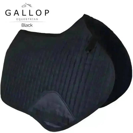 Gallop Prestige Close Contact / GP Quilted Saddle Pad Black Pony / Cob Gallop Equestrian Saddle Pads & Numnahs Barnstaple Equestrian Supplies