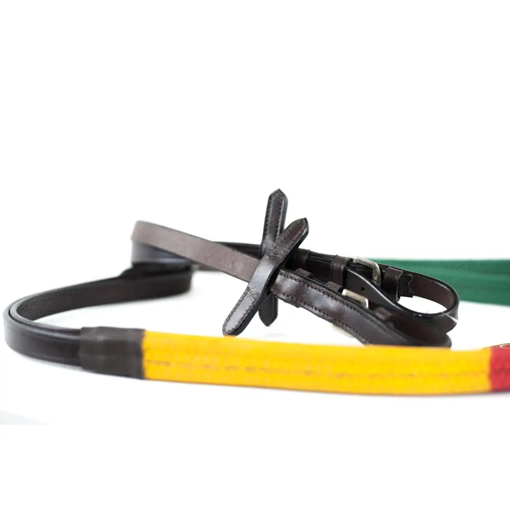 Gallop Rainbow Reins English Leather X Full Reins Barnstaple Equestrian Supplies