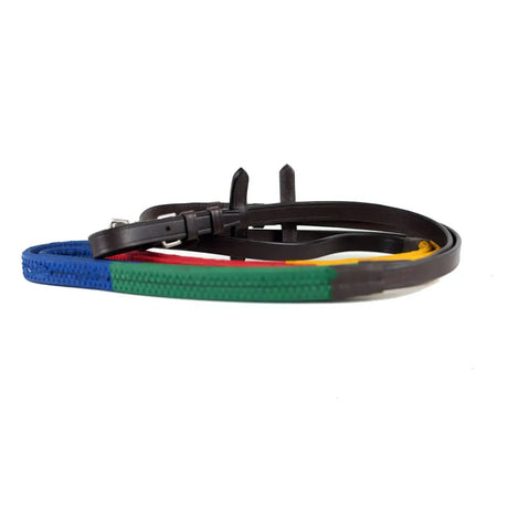 Gallop Rainbow Reins English Leather X Full Reins