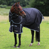 Gallop Trojan 300g Heavy Weight Turnout Rugs Dual Navy/Grey Bindings 5'6" Turnout Rugs