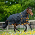 Gallop Trojan Dual 100g Detachable Neck Turnout Rug Navy/Orange 5'3" Turnout Rugs