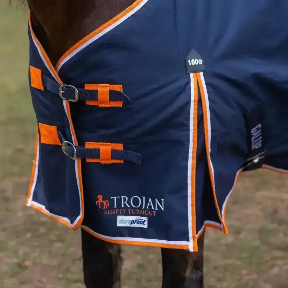 Gallop Trojan Duraproof 100g Lightweight Standard Neck Turnout Rugs 5-Point 5'6" Turnout Rugs