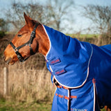 Gallop Trojan Xtra 200g Medium Weight Dual Turnout Rugs With Detachable Necks Royal Blue/Red Bindings 5'6 Turnout Rugs Barnstaple Equestrian Supplies