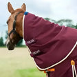 Maroon gallop trojan xtra neck cover blanket with white trim and black brand tags for extra warmth and comfort